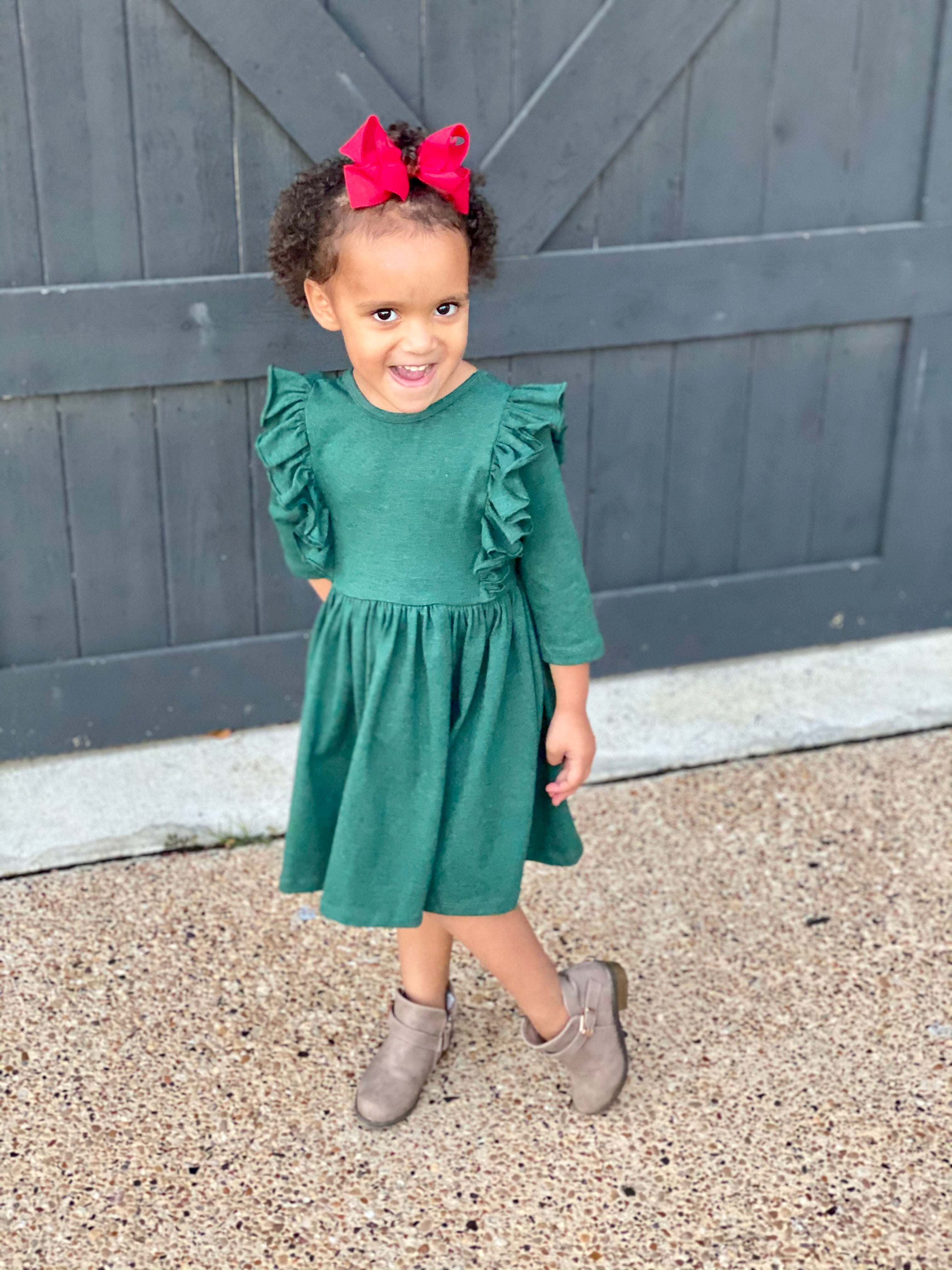 Spruced Up Ruffle Dress