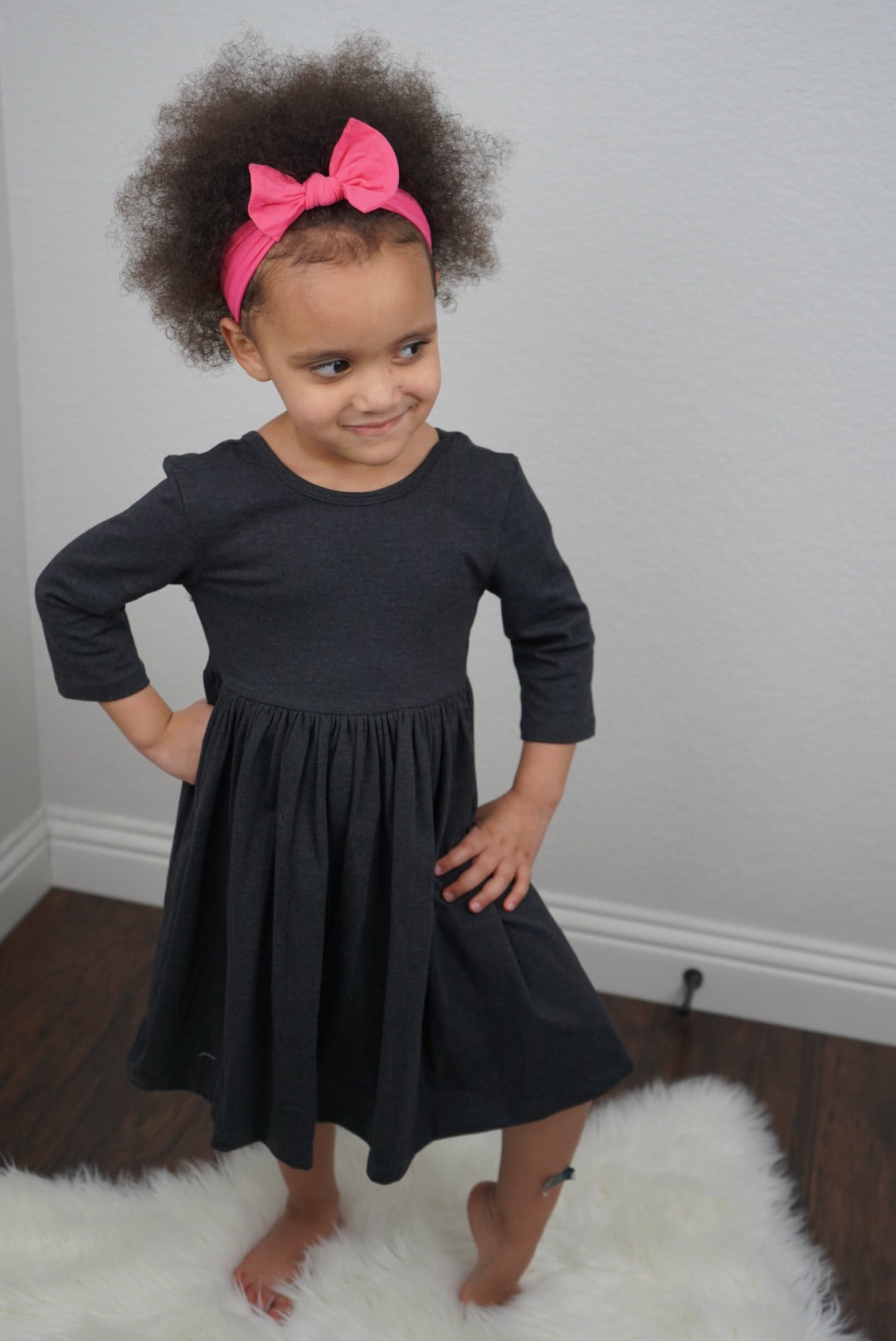 The Simple Secret Dress - Charcoal